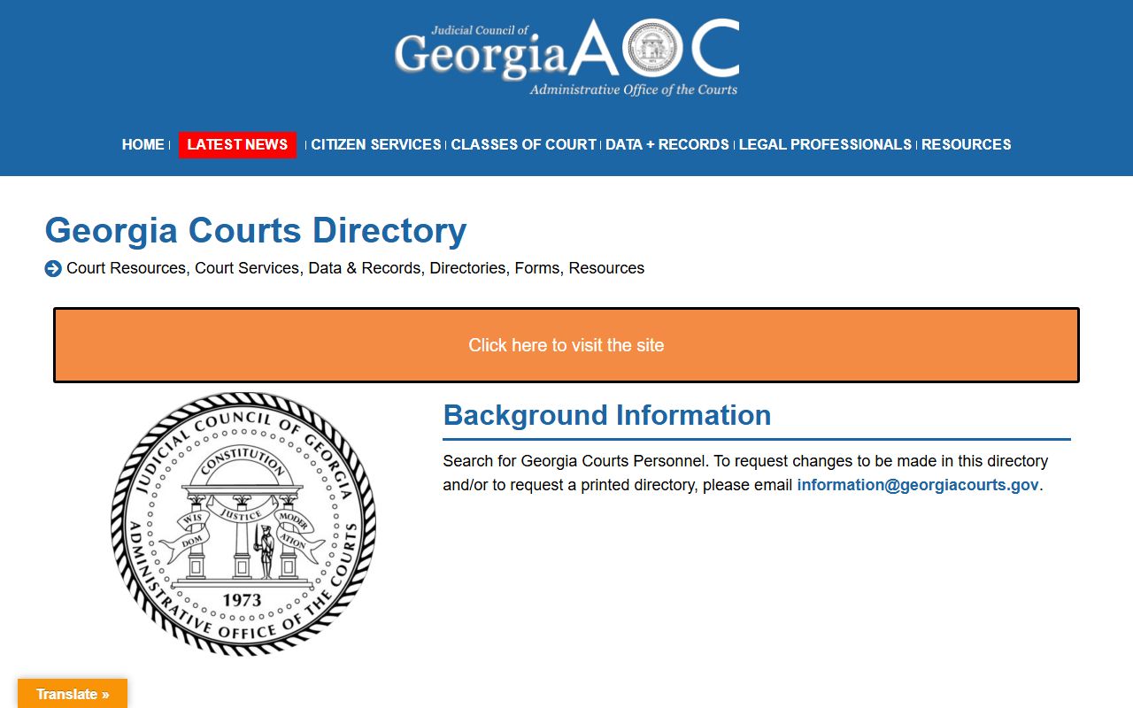 Peach County Court records Georgia court structure overview