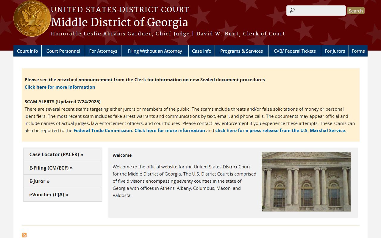 Peach County Court records Middle District of Georgia federal source