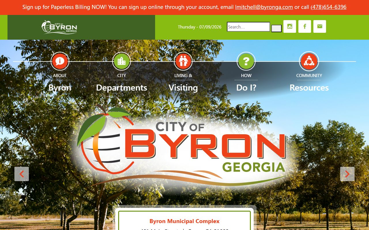 Peach County Court records City of Byron source