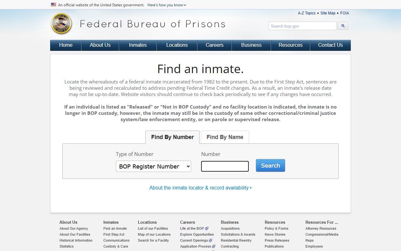 Peach County inmate search Federal Bureau of Prisons locator