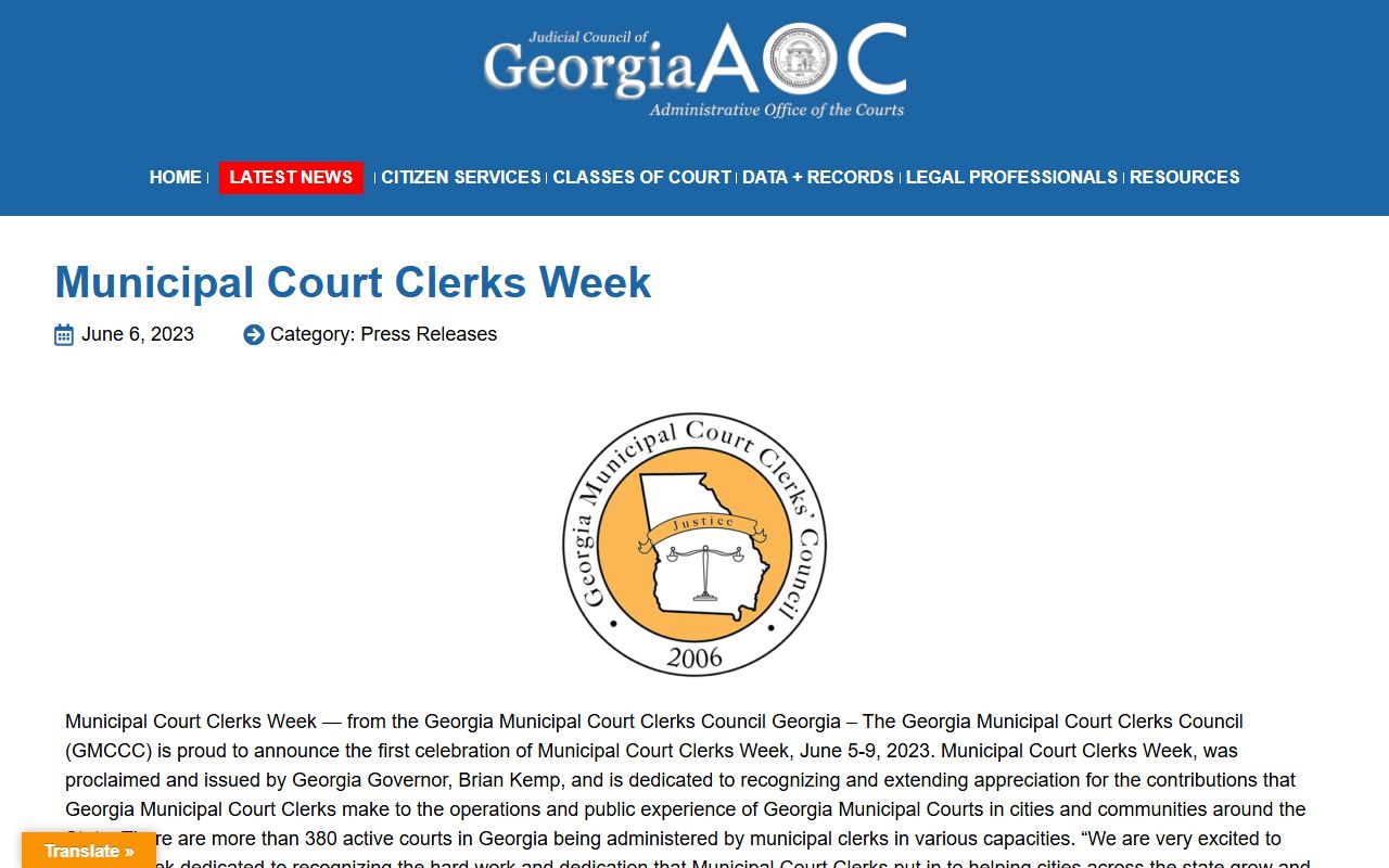 Peach County traffic court records Georgia municipal courts overview