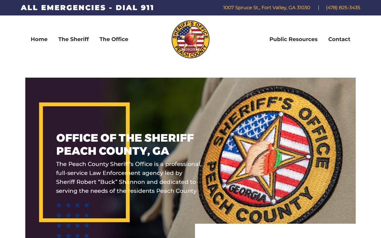 Peach County warrant search Sheriff's Office homepage